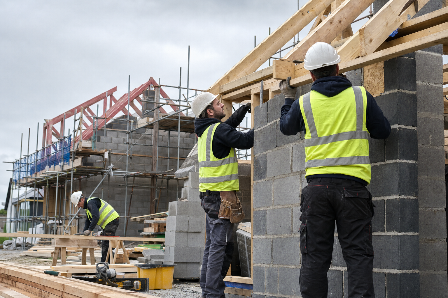 VM Horizon LTD discussing a new build or renovation project with a client