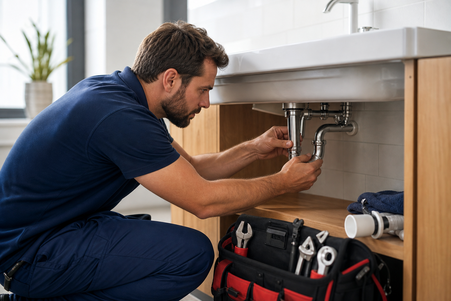 Plumbing service illustration